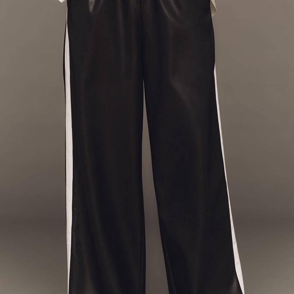 Maeve faux leather pull on track pant - Picture 3 of 3